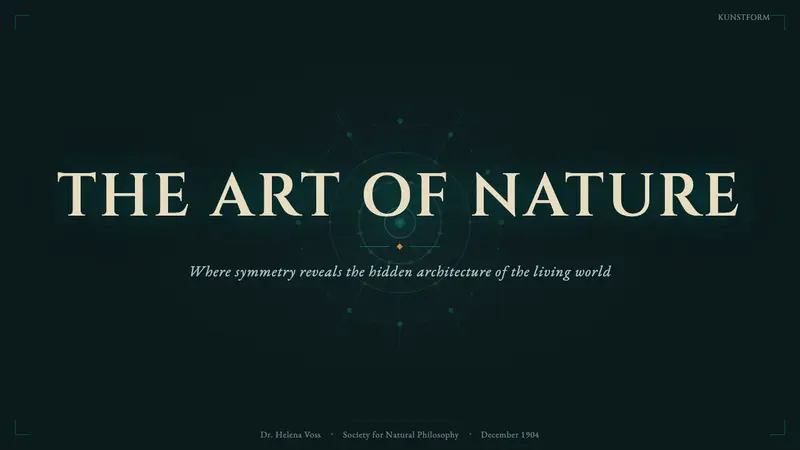 Haeckel Kunstformen — Slides · cover