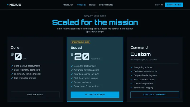 Halo (Forerunner UI) — Web · pricing