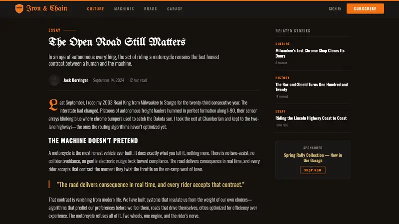 Harley Orange & Black — Web · article