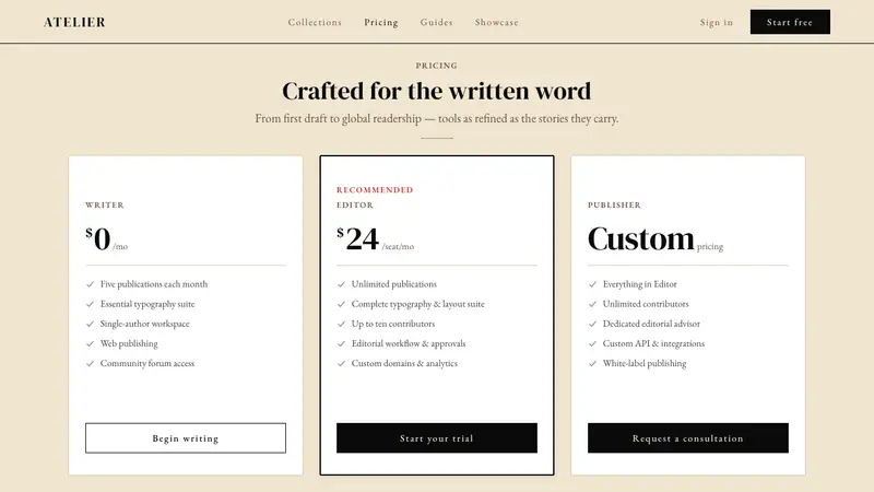 Harper's Bazaar — Web · pricing