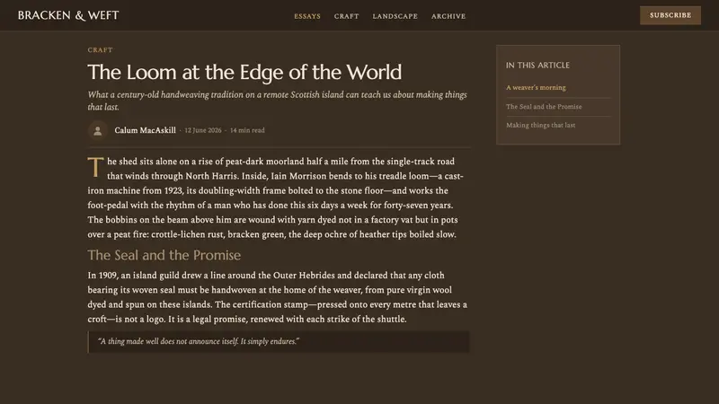 Harris Tweed (Herringbone) — Web · article