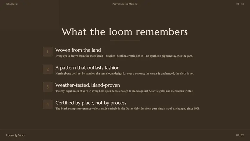 Harris Tweed (Herringbone) — Slides · content