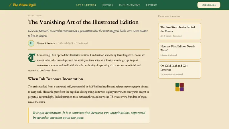 Harry Potter Illustrated — Web · article