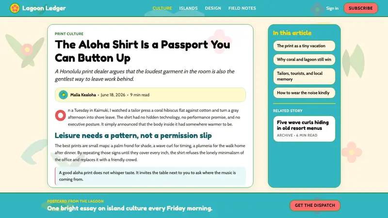 Hawaiian Aloha Shirt — Web · article