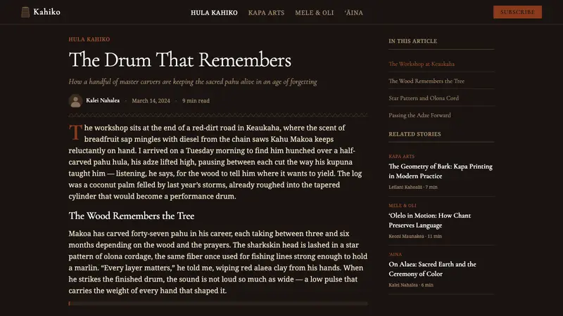 Hawaiian Hula Pahu Drum — Web · article