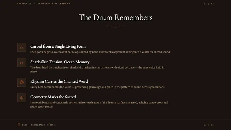 Hawaiian Hula Pahu Drum — Slides · content