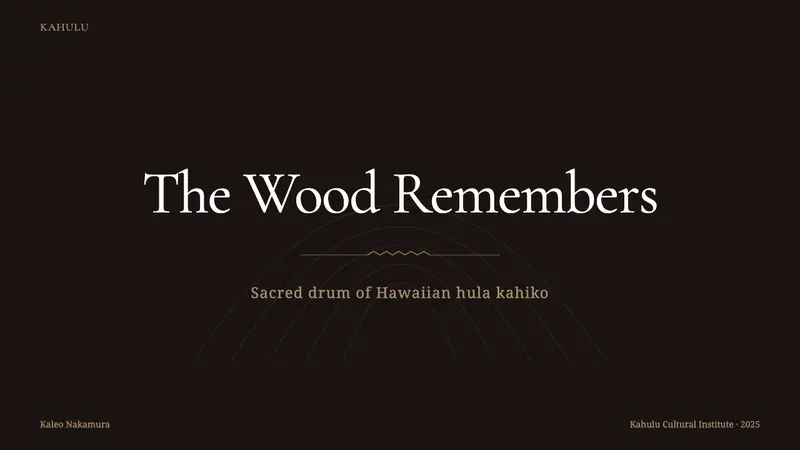 Hawaiian Hula Pahu Drum — Slides · cover