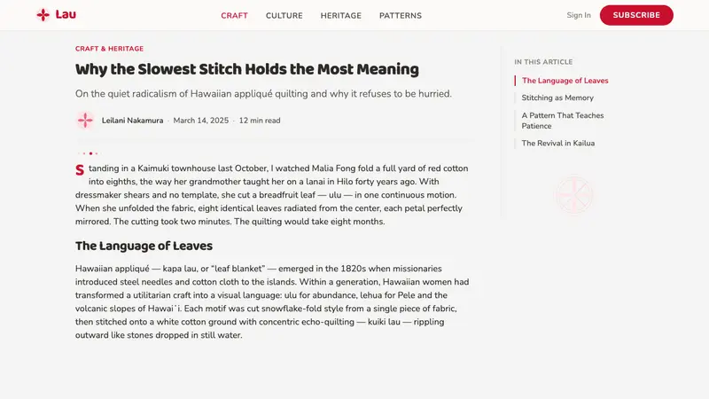 Hawaiian Quilt — Web · article