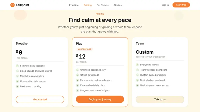 Headspace — Web · pricing