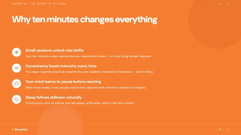 Headspace Orange Meditation — Slides · content