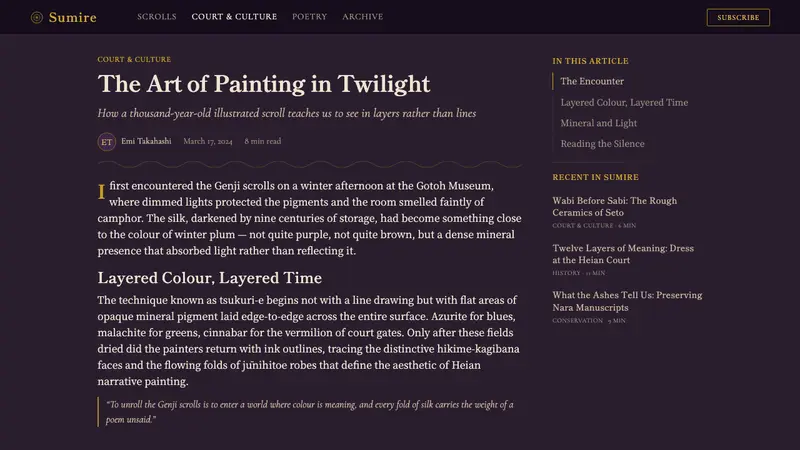 Heian Genji Scroll — Web · article