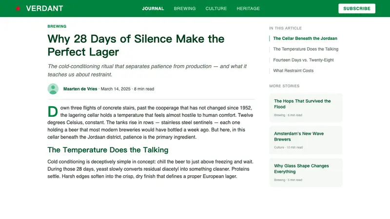 Heineken — Web · article