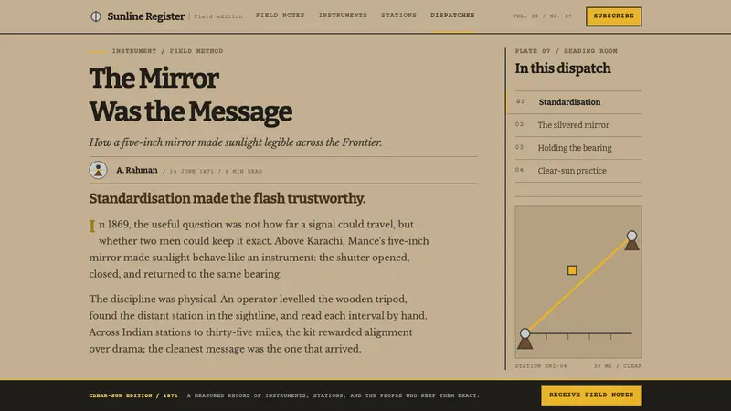 Heliograph Signalling — Web · article