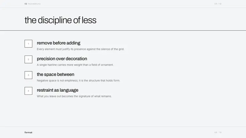 Helmut Lang Minimalism — Slides · content