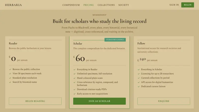 Herbal Pharmacopoeia — Web · pricing