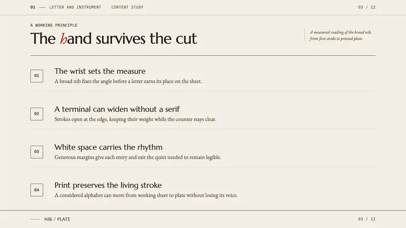 Hermann Zapf Calligraphy — Slides · content