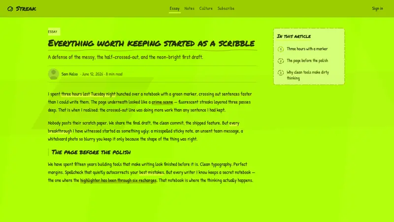 Fluorescent Highlighter — Web · article