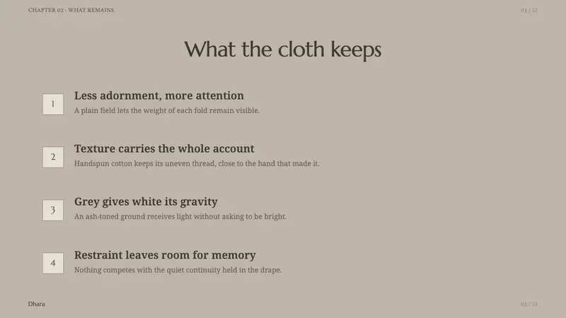 Hindu Widow White Sari — Slides · content