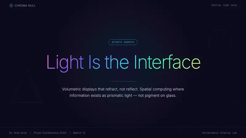 Holographic UI 2040 — Slides · cover