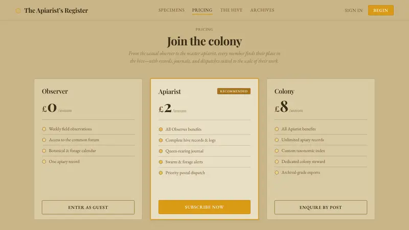 Honeybee Anatomy Plate — Web · pricing