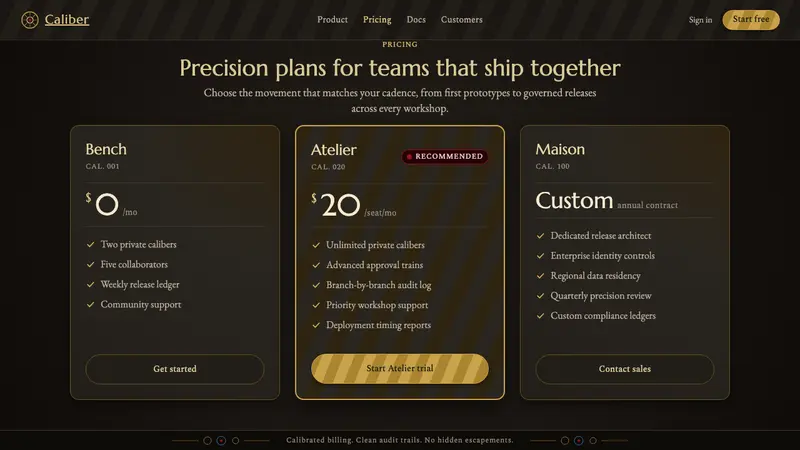 Watch Movement — Web · pricing