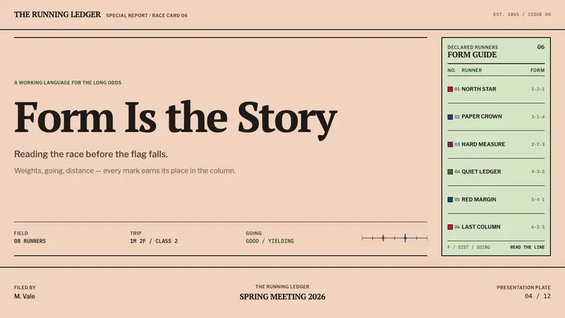 Racing Form Guide — Slides · cover