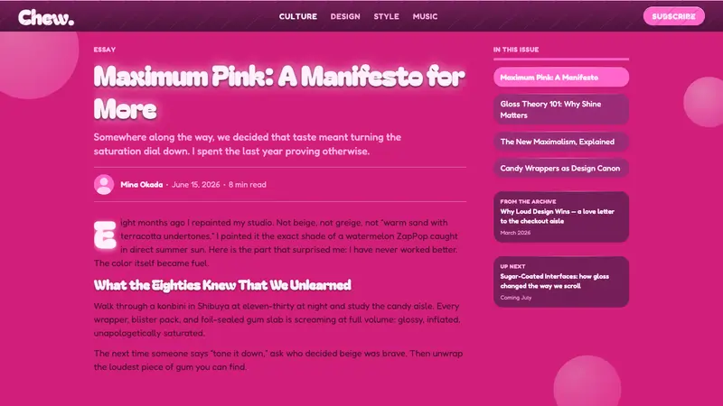 Watermelon Bubblegum Pink — Web · article