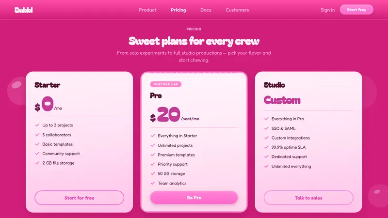 Watermelon Bubblegum Pink — Web · pricing