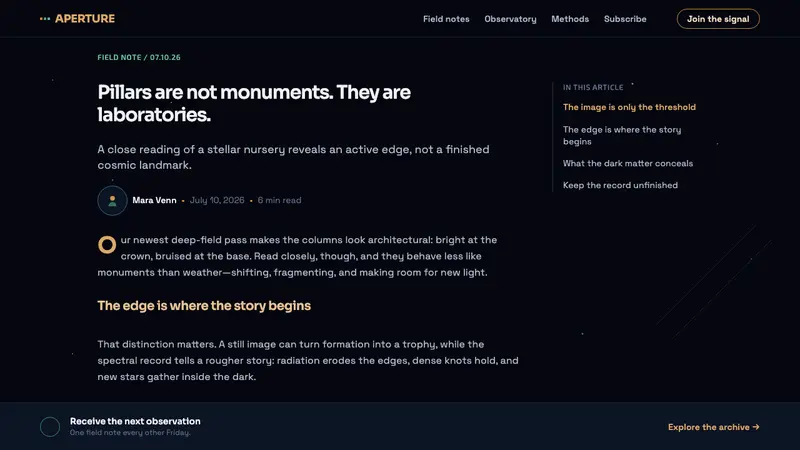 Hubble Pillars of Creation — Web · article
