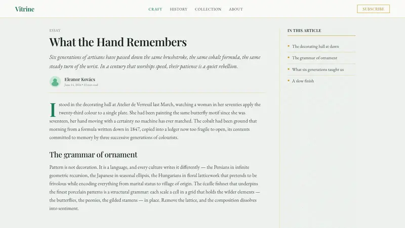 Herend Porcelain — Web · article