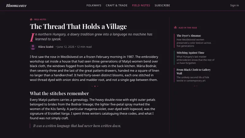 Hungarian Matyó Violet — Web · article