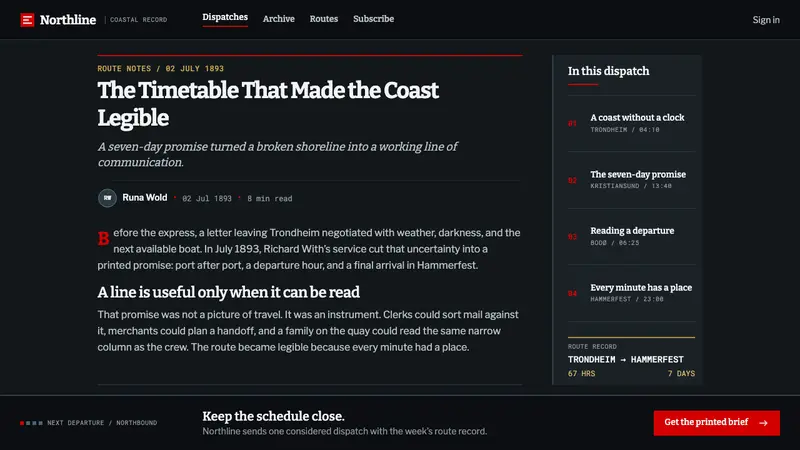 Hurtigruten Coastal Express — Web · article