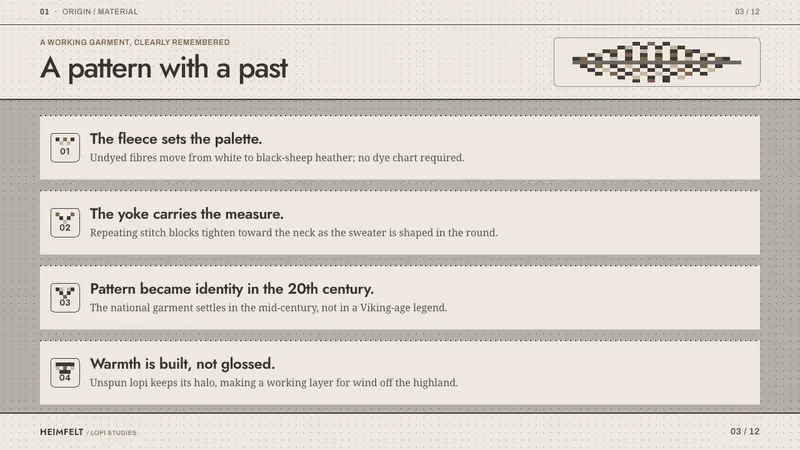 Icelandic Lopapeysa — Slides · content