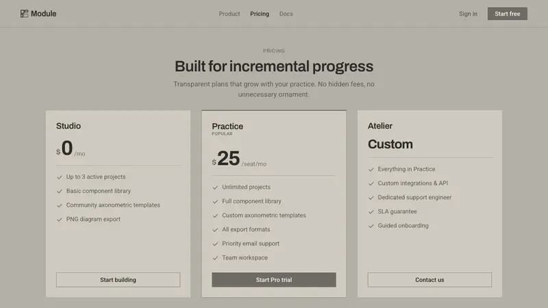 Elemental Social Housing — Web · pricing