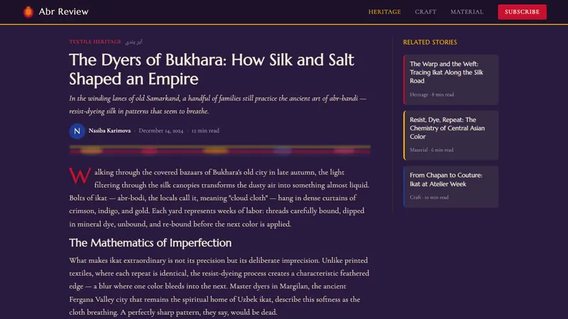 Central Asian Ikat — Web · article