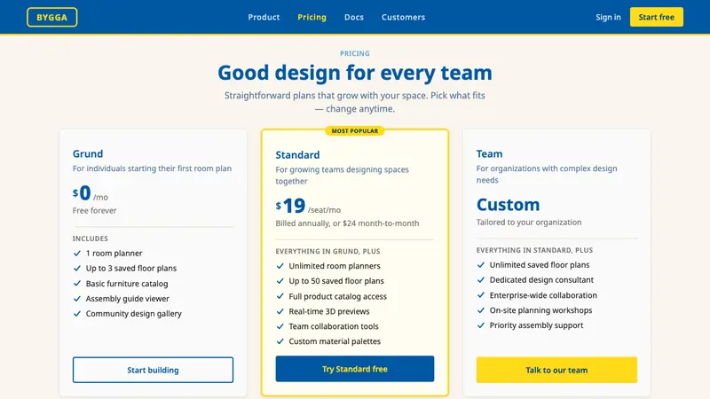 IKEA — Web · pricing