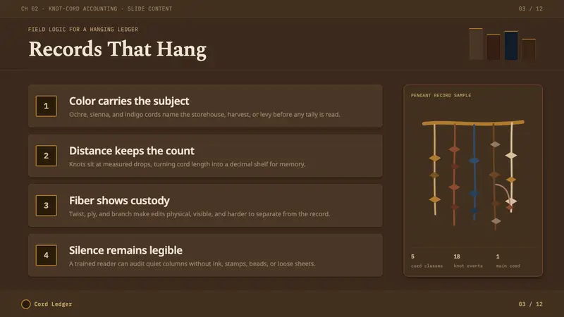 Inca Quipu Knot-Cord — Slides · content