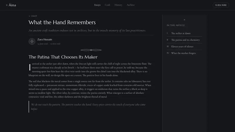 Bidriware Black Metal — Web · article