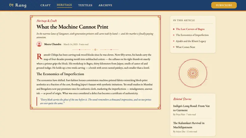 Indian Block Print — Web · article