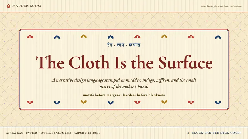 Indian Block Print — Slides · cover