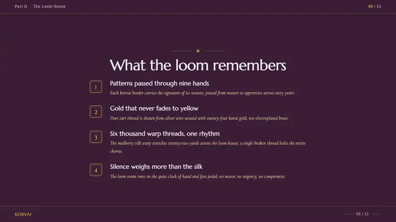 Indian Brinjal Temple Textile — Slides · content