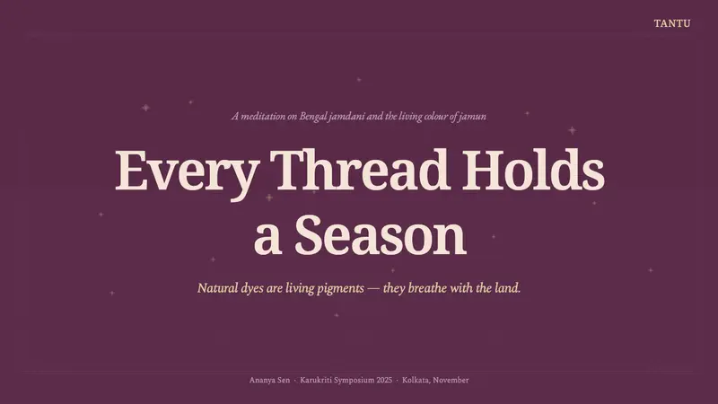 Indian Jamun Violet Handloom — Slides · cover