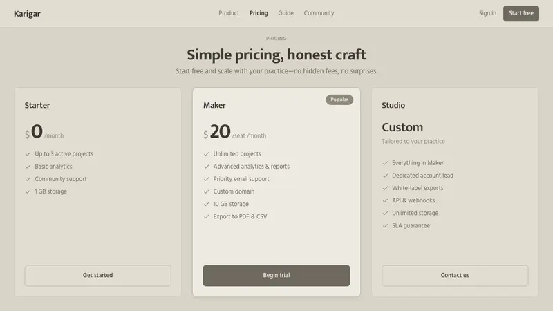 Undyed Khadi White — Web · pricing
