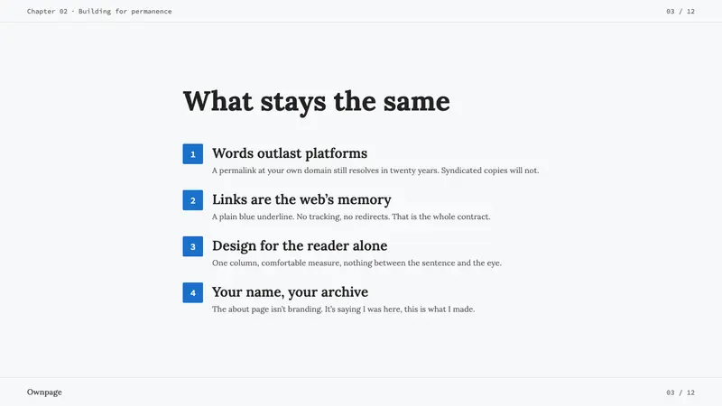 IndieWeb / Personal Site — Slides · content
