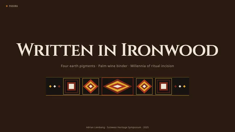 Toraja Pa'ssura' Carving — Slides · cover