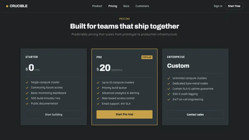 Foundry Industrial Gray — Web · pricing