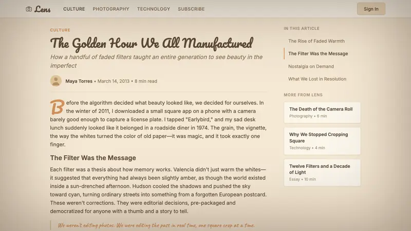 Instagram Filters 2012 — Web · article
