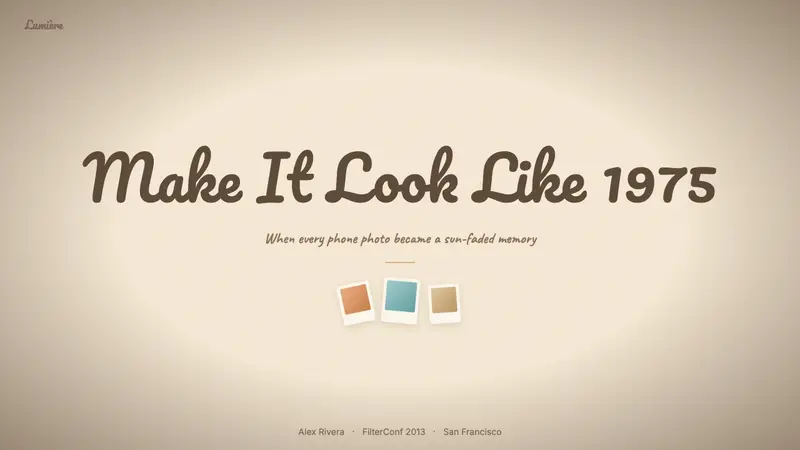 Instagram Filters 2012 — Slides · cover