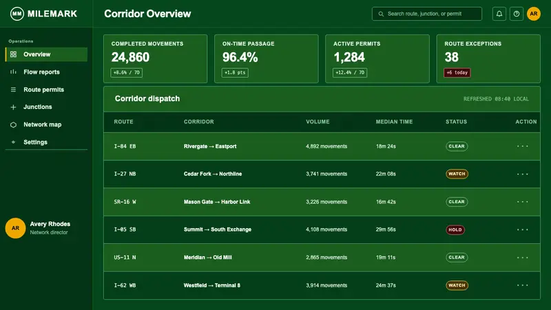 Interstate by Frere-Jones — Web · dashboard