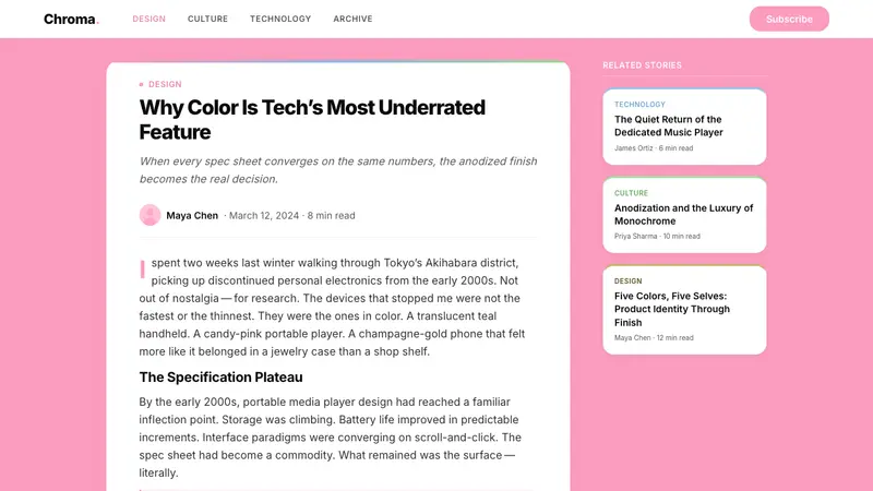 iPod Mini Anodized (2004) — Web · article